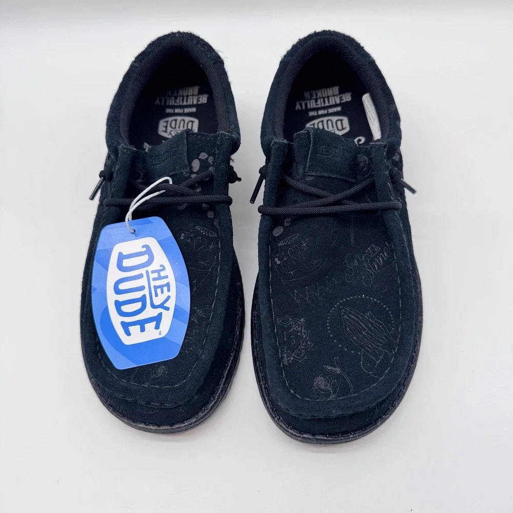 JELLY ROLL Men's Size 8 Suede Hey Dude Wally Sneakers Brand New w/out Box